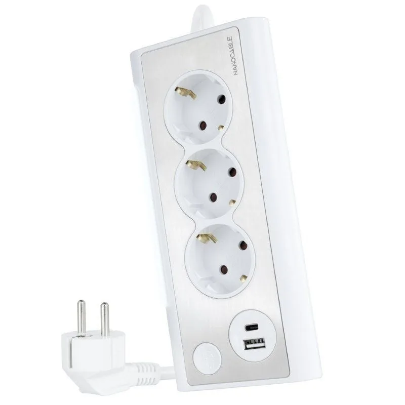 Regleta con Interruptor Nanocable 10.37.0013-W