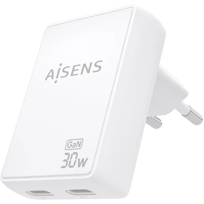 Cargador de Pared GaN Aisens ASCH-30W2P075-W, foto 2