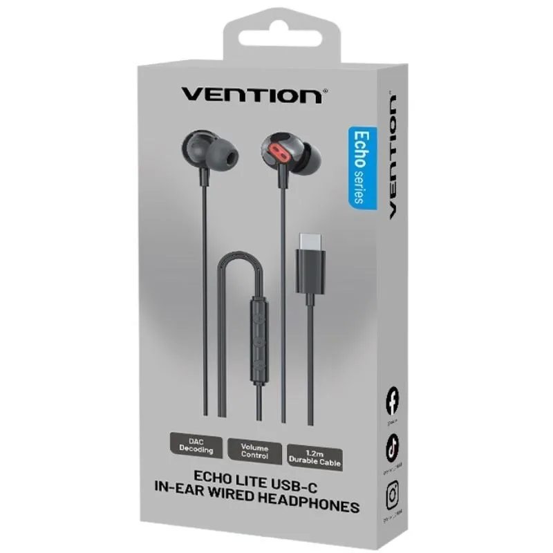 Auriculares Intrauditivos Vention Echo Lite USB-C In-Ear, foto 2