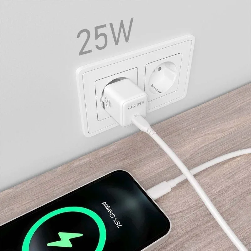 Cargador de Pared GaN Aisens ASCH-25W1P012-W, foto 5