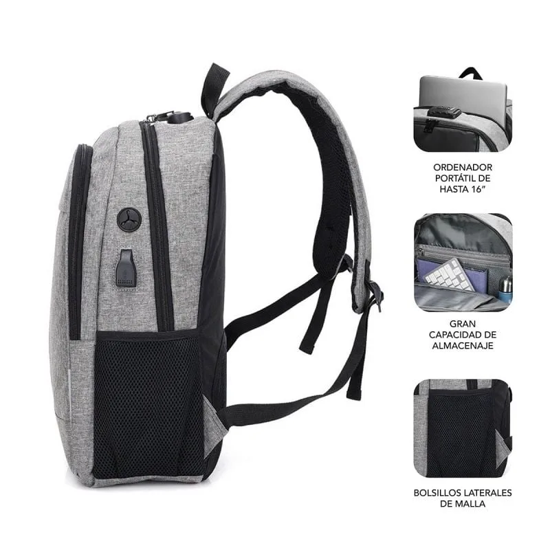 Mochila Subblim Urban Lock para Portátiles hasta 16", foto 4
