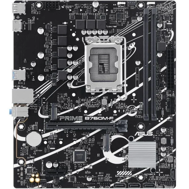 Placa Base Asus Prime B760M-F Socket 1700, foto 2