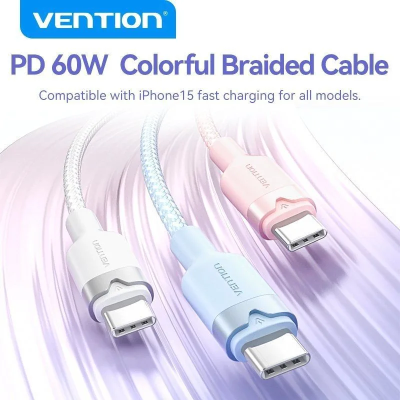 Cable USB 2.0 Tipo-C 3A Vention TRDPF, foto 3