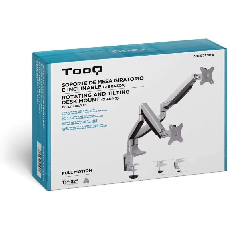 Soporte de Mesa para 2 Monitores TooQ DB3132TNR-S, foto 5