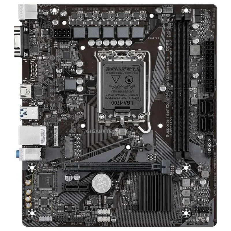 Placa Base Gigabyte H610M H V2 Socket 1700, foto 2