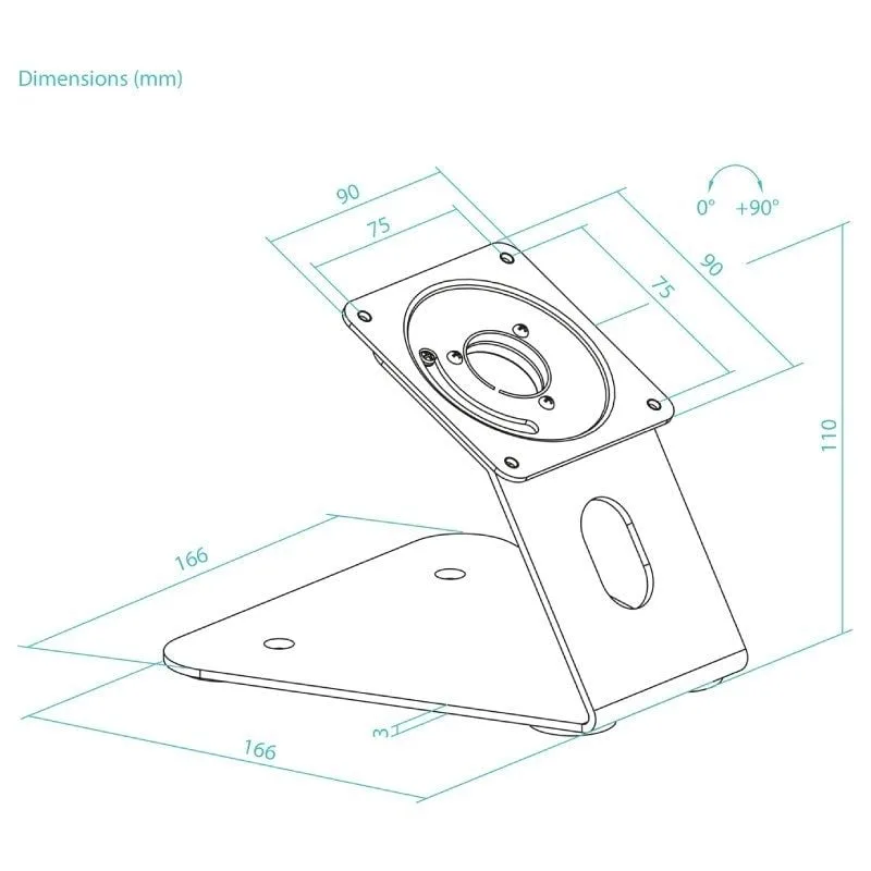 Soporte de Mesa/Pared para Marco Antirrobo de Tablet TooQ TQATWM3401-B, foto 4