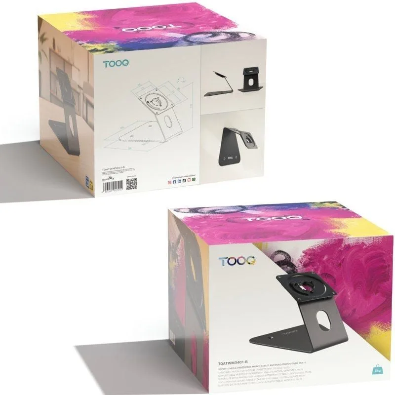 Soporte de Mesa/Pared para Marco Antirrobo de Tablet TooQ TQATWM3401-B, foto 5