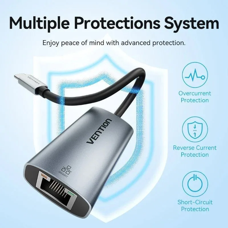 Adaptador USB Tipo-C - RJ45 Vention CFPHB, foto 3
