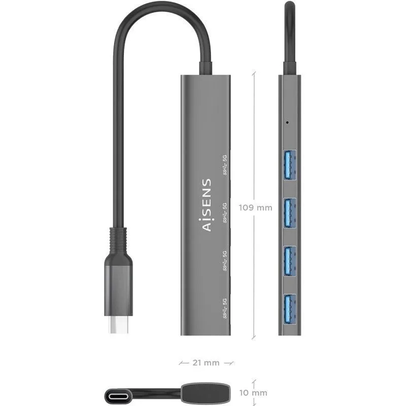 Hub USB Tipo-C 3.0 Aisens A109-0943, foto 4