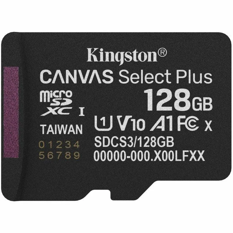 Tarjeta de Memoria Kingston CANVAS Select Plus 128GB microSD XC