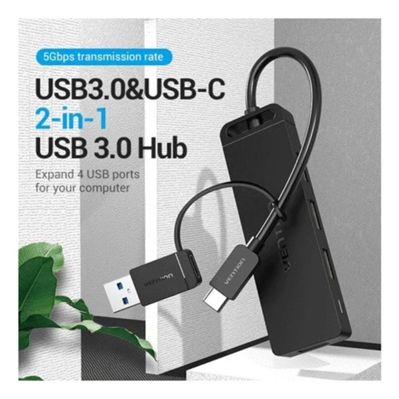 Hub USB 3.0 y Tipo-C Vention CHTBB, foto 2