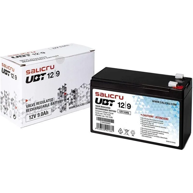 Batería Salicru UBT 12/9 compatible con SAI Salicru según especificaciones, foto 3