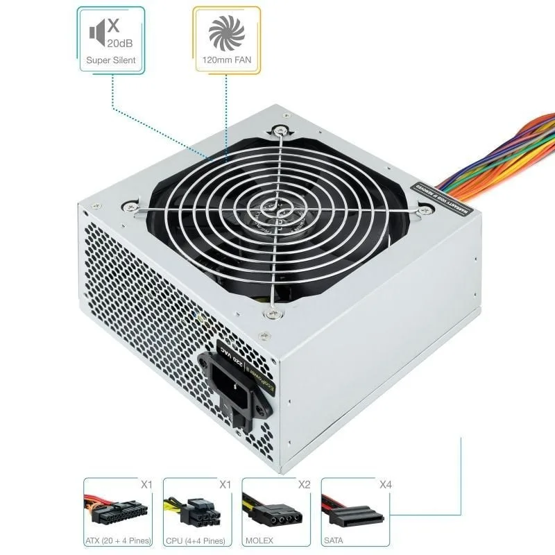 Fuente de Alimentación TooQ TQEP-500SSE, foto 2
