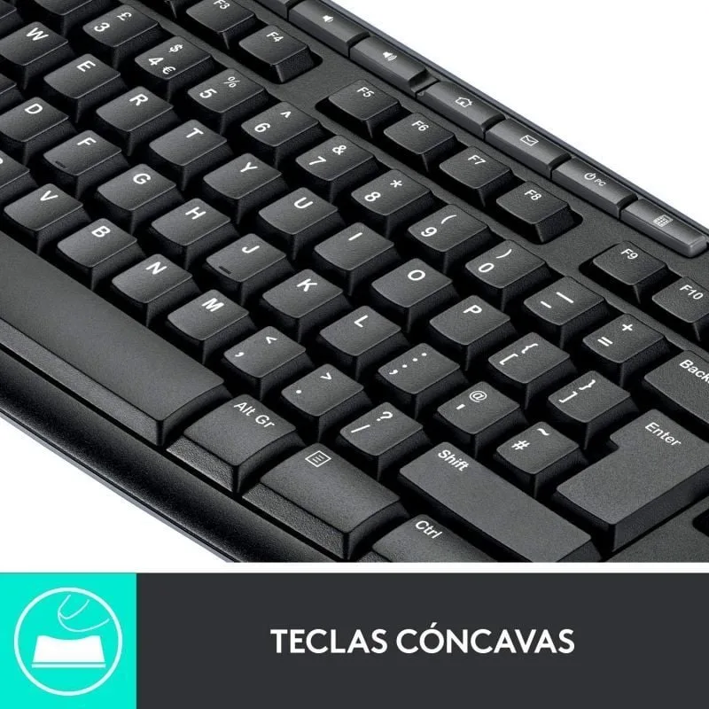 Teclado y Ratón Inalámbricos Logitech Wireless Combo MK270, foto 2