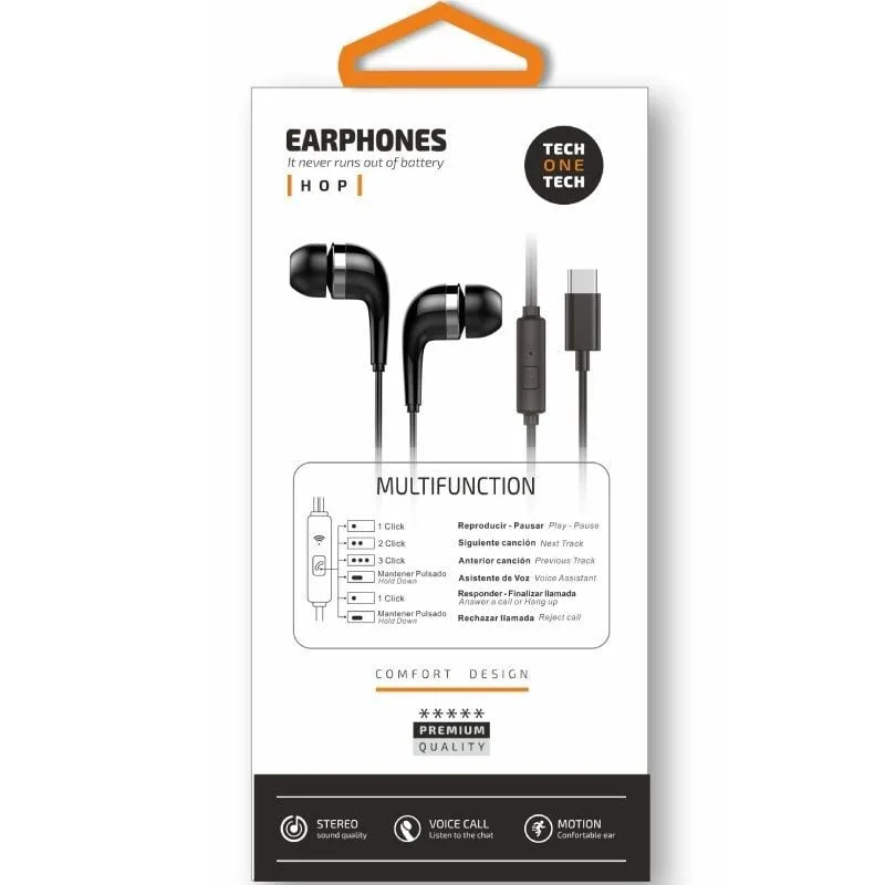 Auriculares Intrauditivos Tech One Tech earTECH TEC1305, foto 2