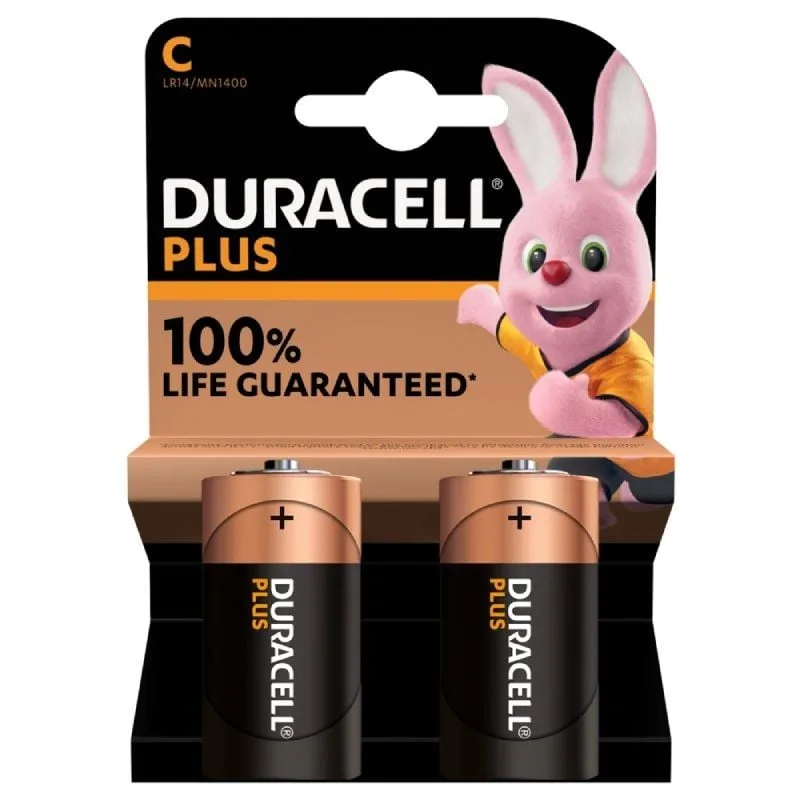 Pack de 2 Pilas C Duracell LR14