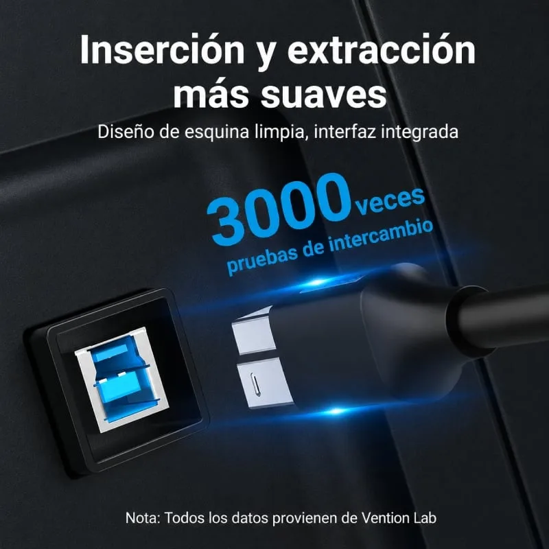 Cable USB 3.0 Impresora Vention COOBF, foto 2