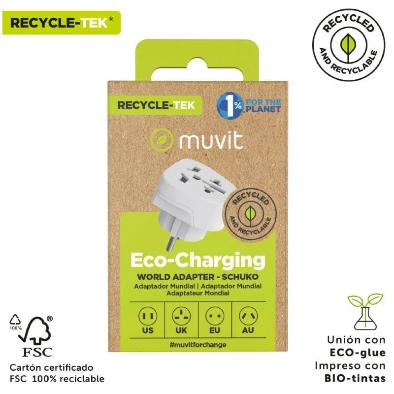 Enchufe Universal Muvit For Change MCADP0007, foto 5