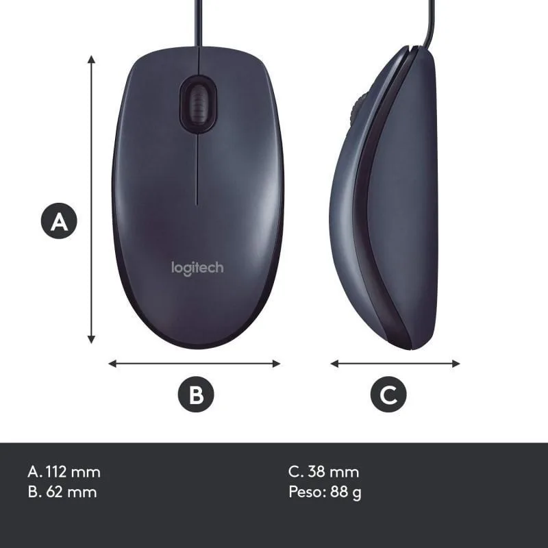 Ratón Logitech B100 OEM, foto 4
