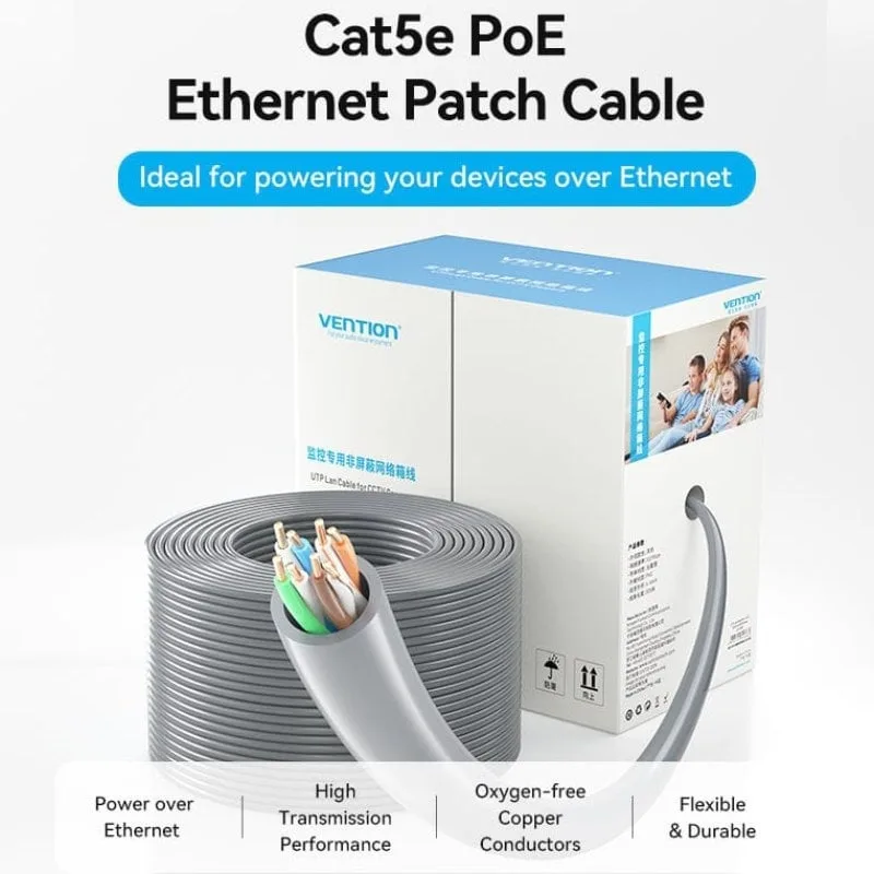 Bobina de Cable RJ45 UTP Vention IJCH305 Outdoor Patch Cat.5e, foto 2