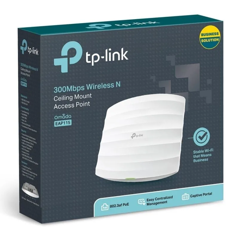 Punto de Acceso Inalámbrico TP-Link Omada EAP115 PoE 300Mbps, foto 4