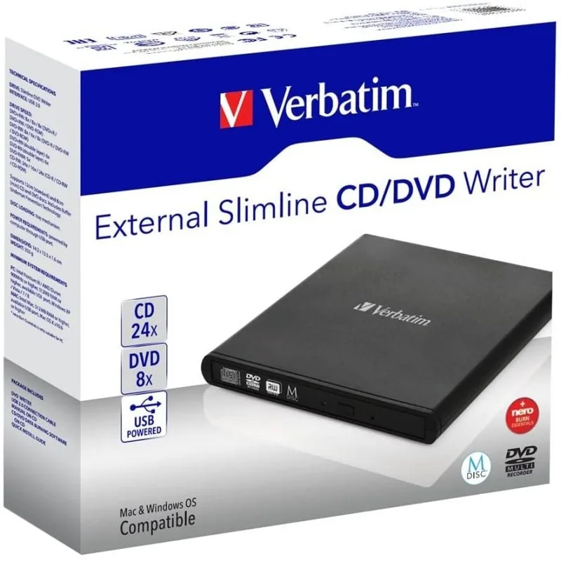 Grabadora Externa CD/DVD Verbatim 53504, foto 4