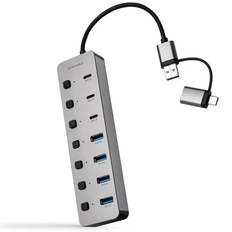 Hub USB + USB Tipo-C Nanocable 10.16.4510