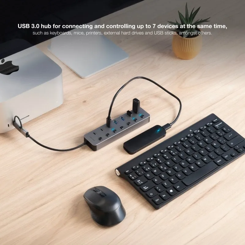 Hub USB + USB Tipo-C Nanocable 10.16.4510, foto 3
