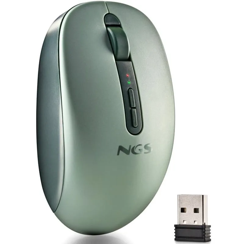 Ratón Ergonómico Inalámbrico NGS Fog Dual FOGDUALGREEN Silencioso