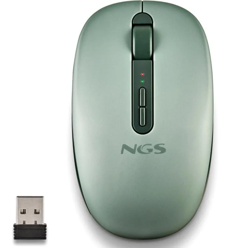 Ratón Ergonómico Inalámbrico NGS Fog Dual FOGDUALGREEN Silencioso, foto 2