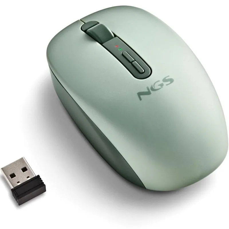 Ratón Ergonómico Inalámbrico NGS Fog Dual FOGDUALGREEN Silencioso, foto 3