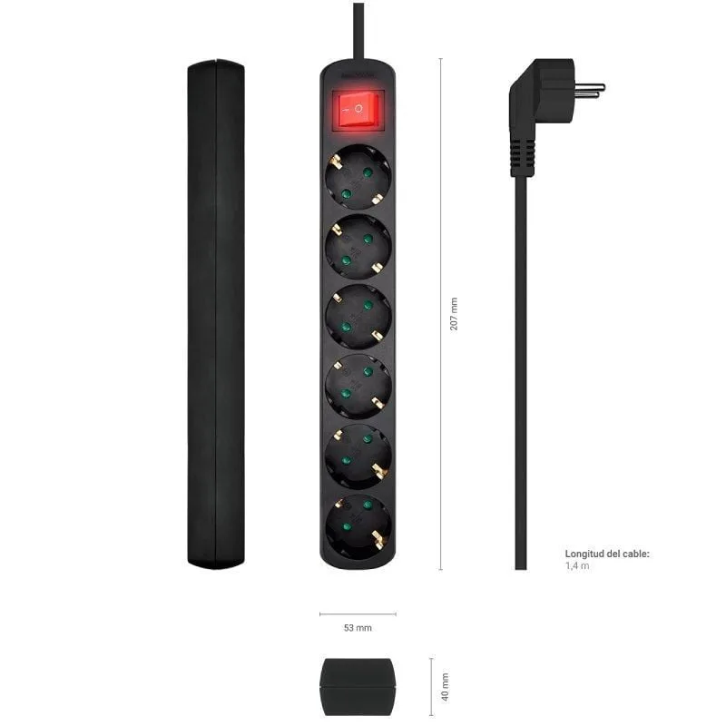Regleta con Interruptor Aisens A154-0536, foto 3