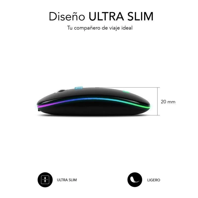 Ratón Inalámbrico Subblim LED Dual Flat, foto 4