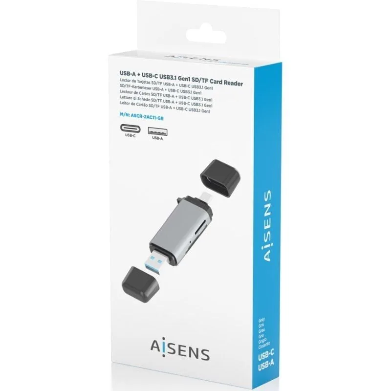 Lector de Tarjetas Externo Aisens ASCR-2AC11-GR, foto 5