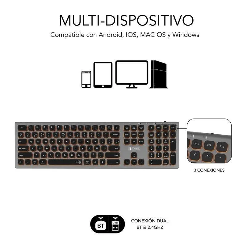 Teclado Inalámbrico Subblim Master, foto 3