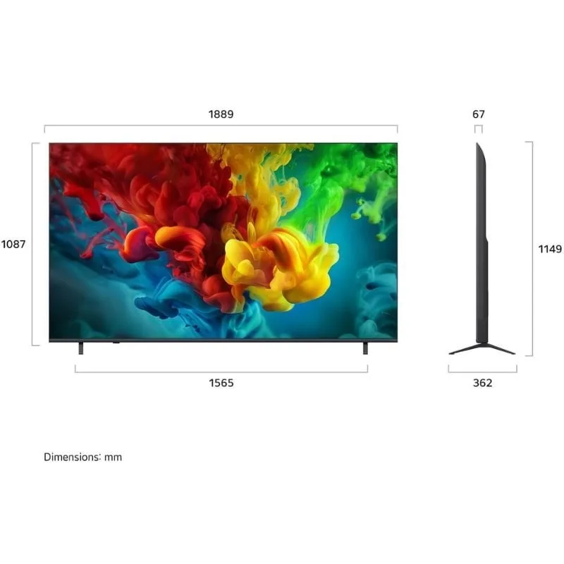 Televisor LG QNED evo AI QNED83B Mini LED 85QNED83B6A 85", foto 2