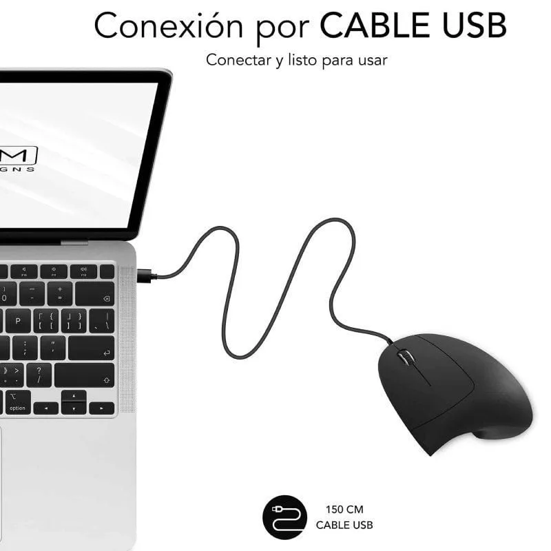 Ratón Vertical Subblim Glide Vertical Ergo Wired, foto 2
