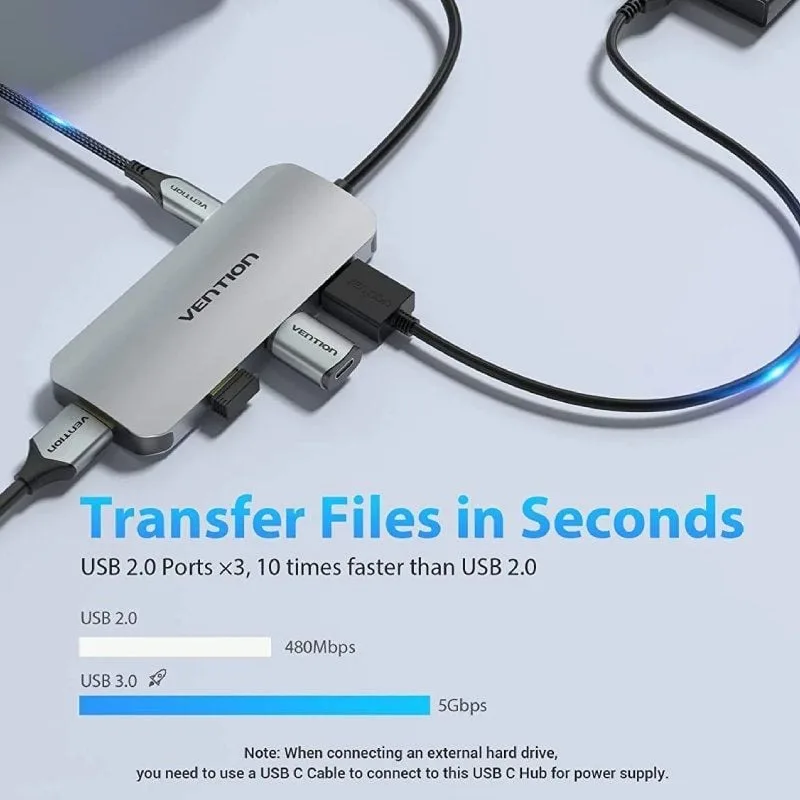 Docking USB Tipo-C Vention TOJHB, foto 3