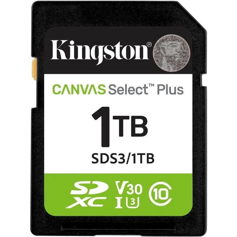 Tarjeta de Memoria Kingston CANVAS Select Plus 1TB SD XC