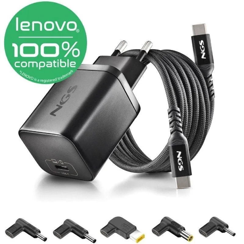 Cargador de Portátil GaN NGS BUD65W-L para Lenovo