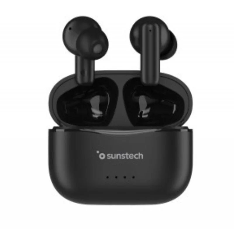 Auriculares Bluetooth Sunstech WAVEPODSBK con estuche de carga