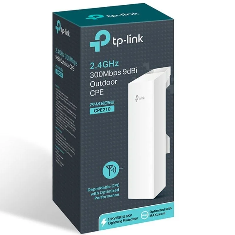 Punto de Acceso Repetidor Inalámbrico TP-Link CPE210 PoE 300Mbps, foto 4