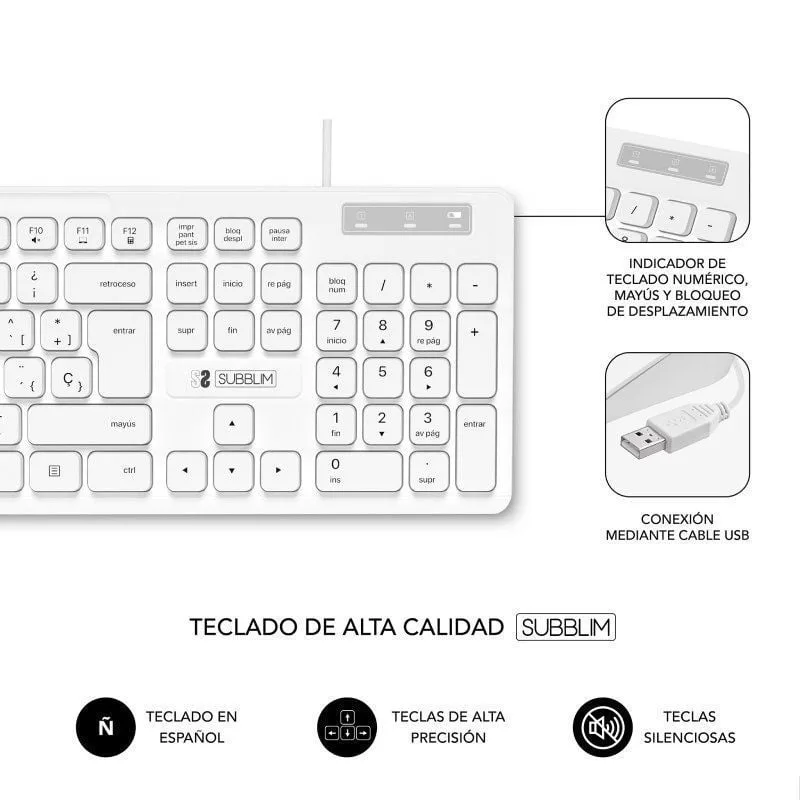 Teclado Subblim Business Slim Silencioso, foto 2