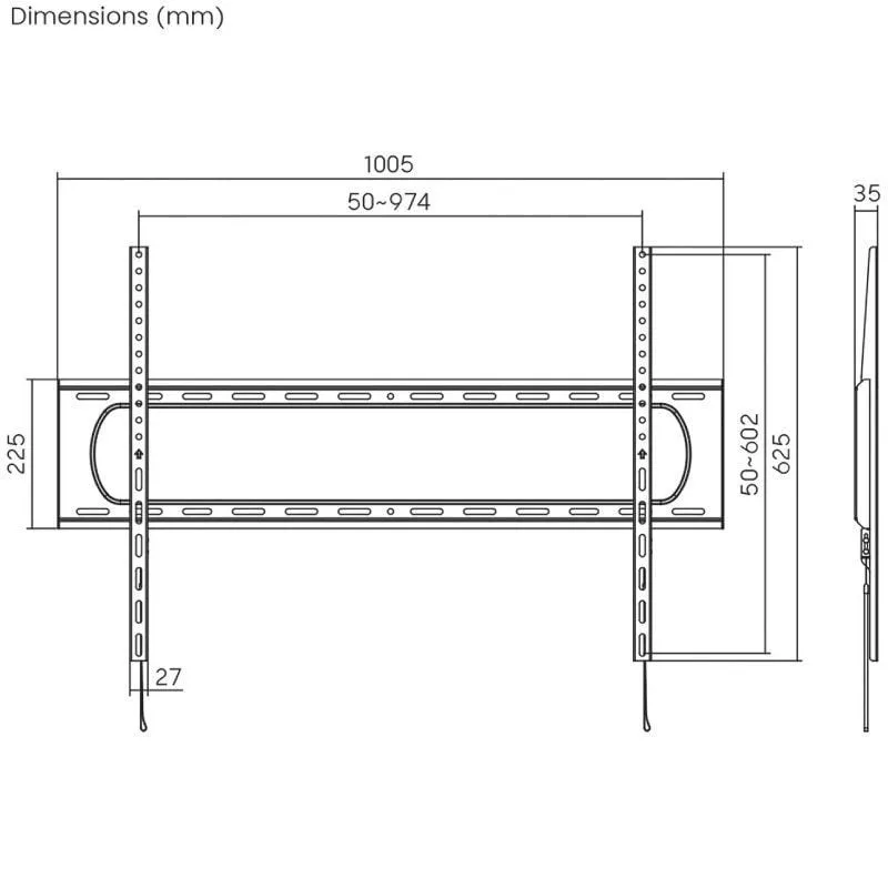 Soporte de Pared Inclinable Aisens WT120F-293 para TV de 60-120", foto 4