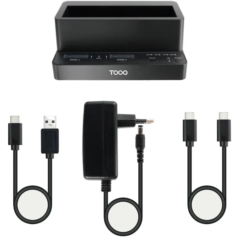 Docking Station para SSD M2 SATA/NVMe TooQ TQDS-502B, foto 2