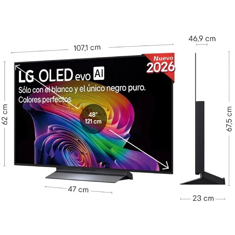 Televisor LG OLED evo AI C6 OLED48C66LB 48", foto 3