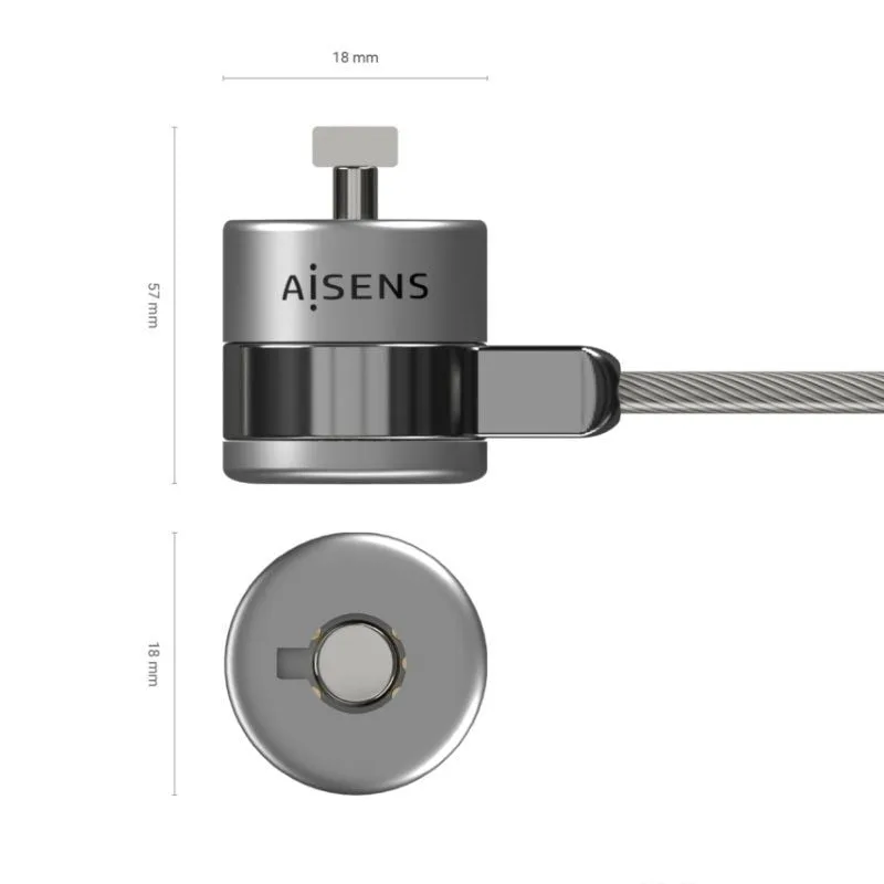Cable de Seguridad para Portátiles Aisens ASLK-D40K02-SL, foto 3