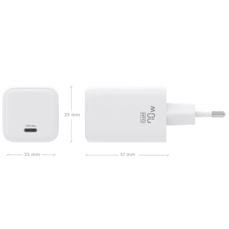 Cargador de Pared GaN Aisens ASCH-70W1P088-W, foto 3