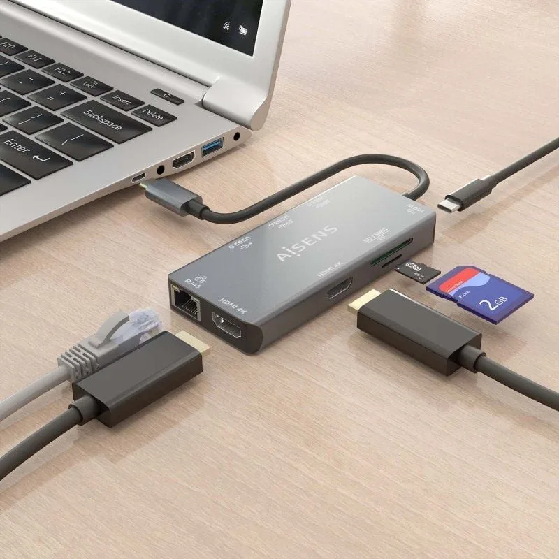 Docking USB Tipo-C Aisens ASUC-9P018-GR, foto 4
