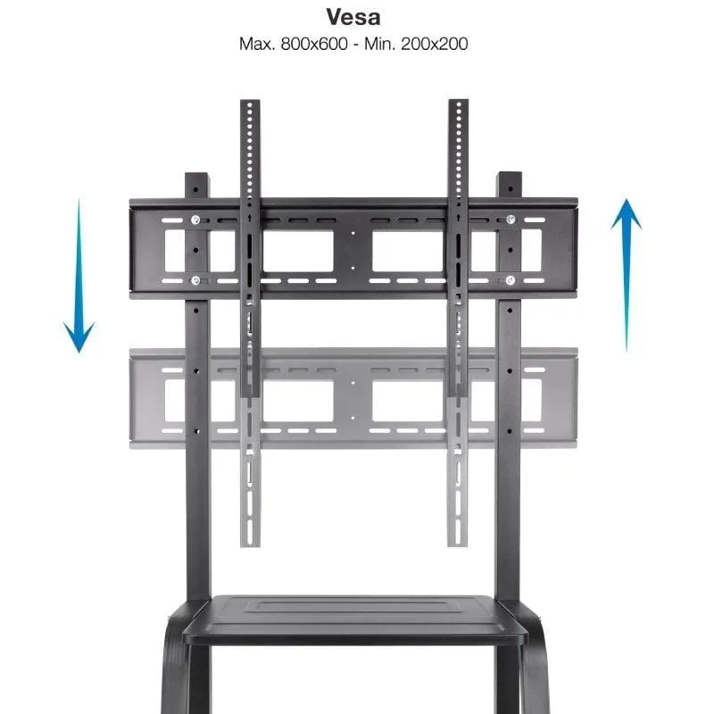 Soporte de Suelo Ajustable con Ruedas TooQ FS20101M-B para TV de 37-100", foto 3